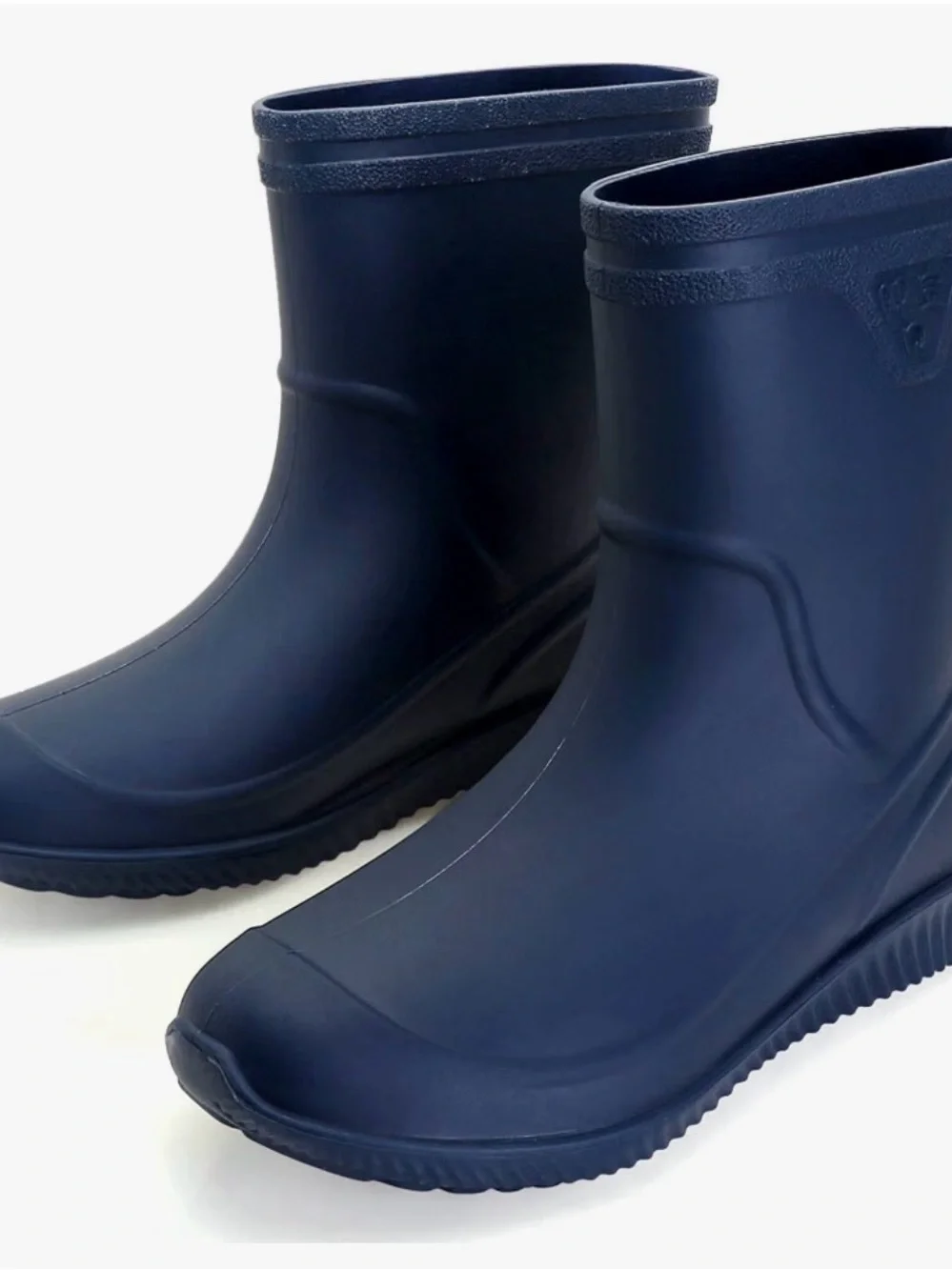 Men's Waterproof Navy Rubber Rain Boots